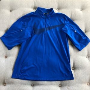 Blue Mens Large Nike Three Quarter Zip